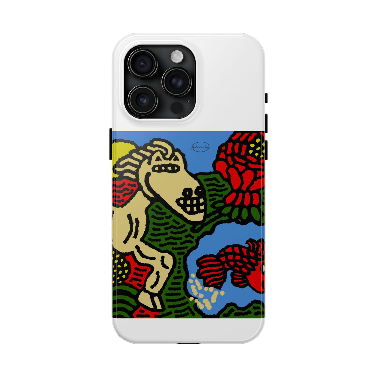 Galloping carefree through life Tough Phone Case