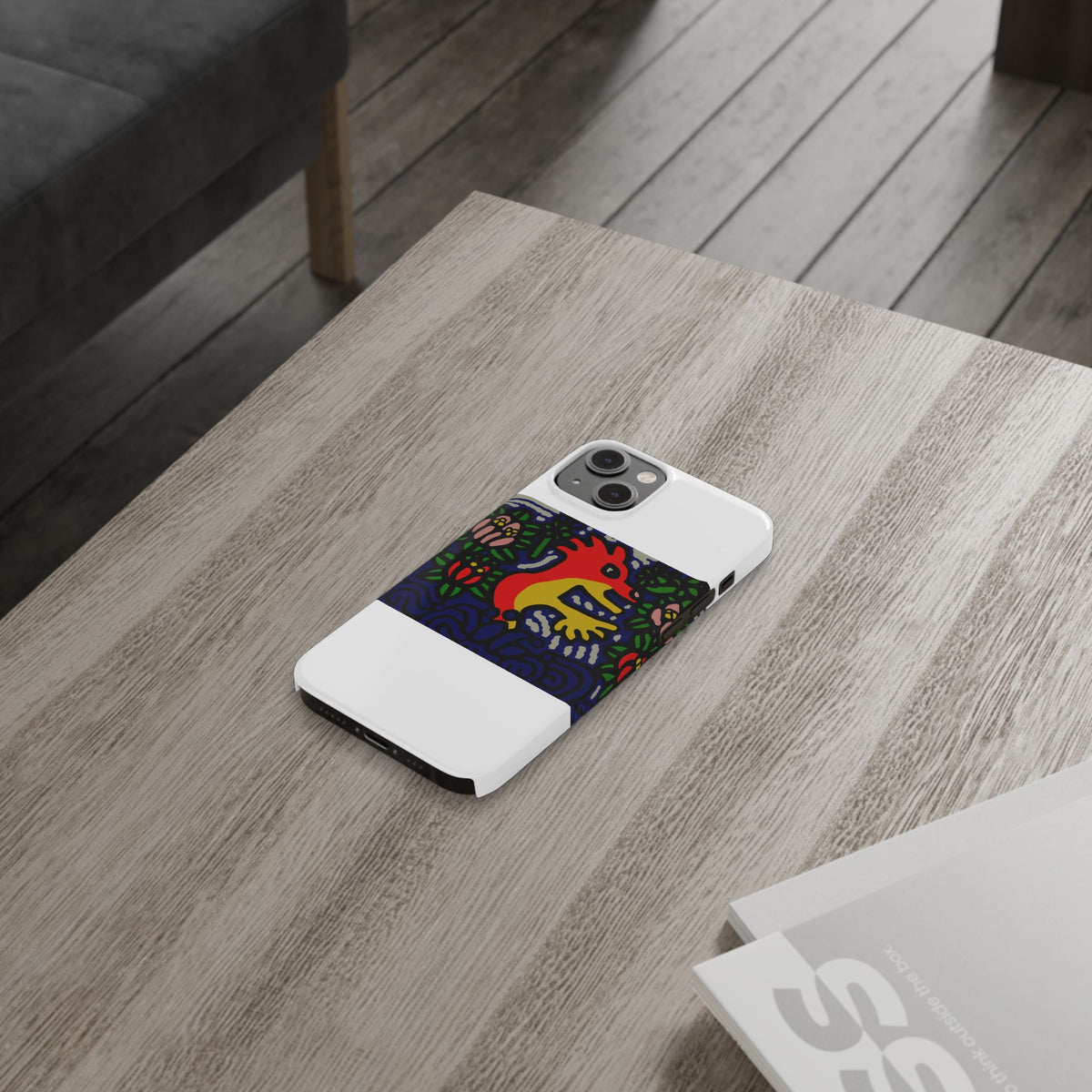 Breaking through the surface of a lotus pond Slim Phone Case