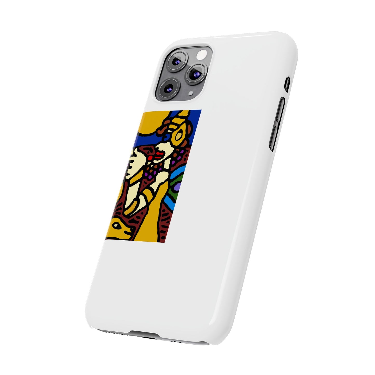 The golden snake being blessed by the fairy Slim Phone Case