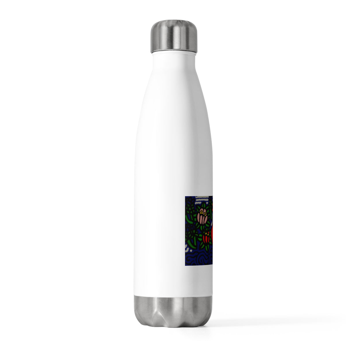 Breaking through the surface of a lotus pond Stainless Steel Water Bottle