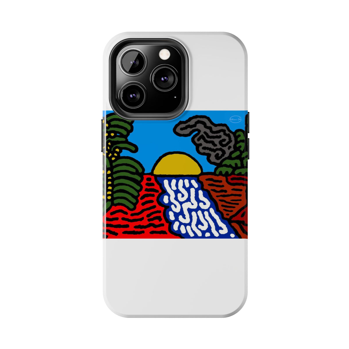 The river that joins the Australian wattle and Lebanese cedar tree in friendship Tough Phone Case