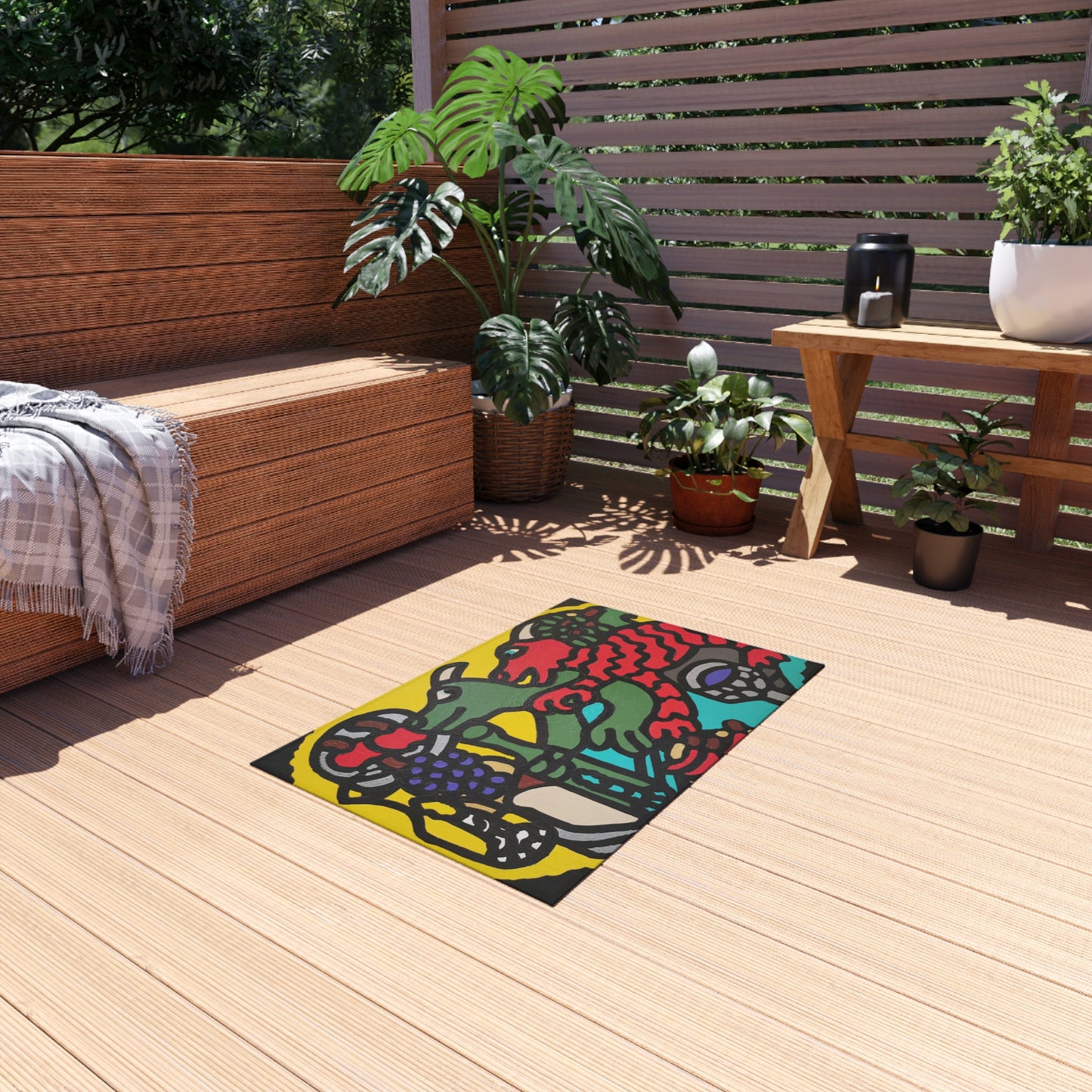Enjoying our companionship — Outdoor Rug