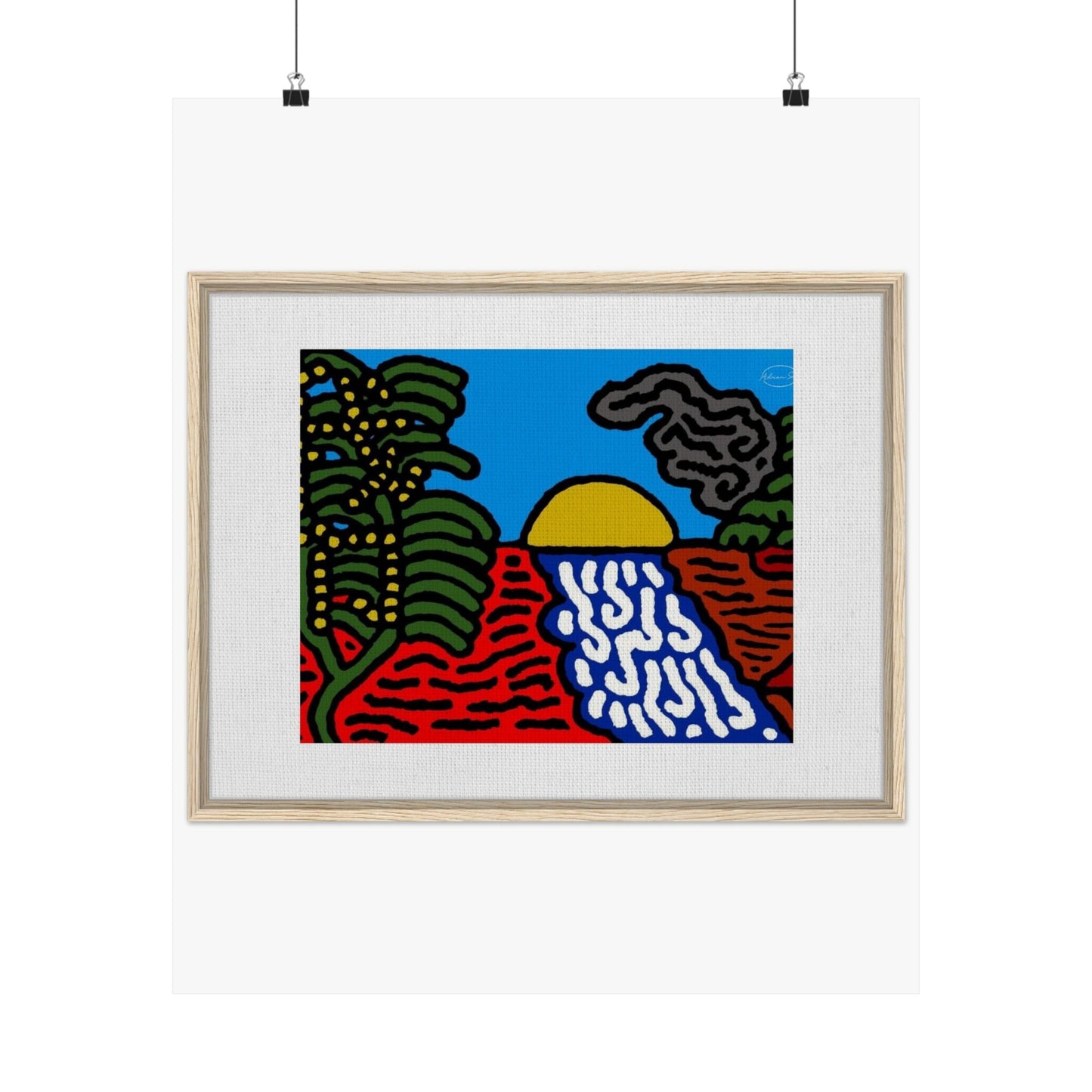 The river that joins the Australian wattle and Lebanese cedar tree in friendship Matte Poster Vertical (Large)