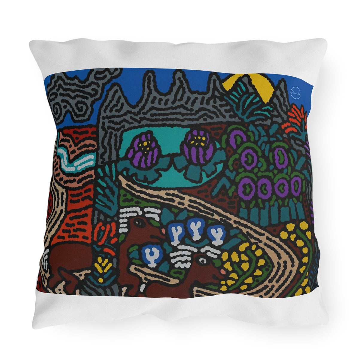 Going to the valley of hope and prosperity — Outdoor Pillow