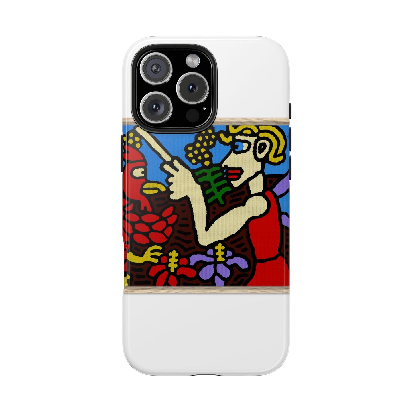 The hen gaining a blessing from a fairy Tough Phone Case