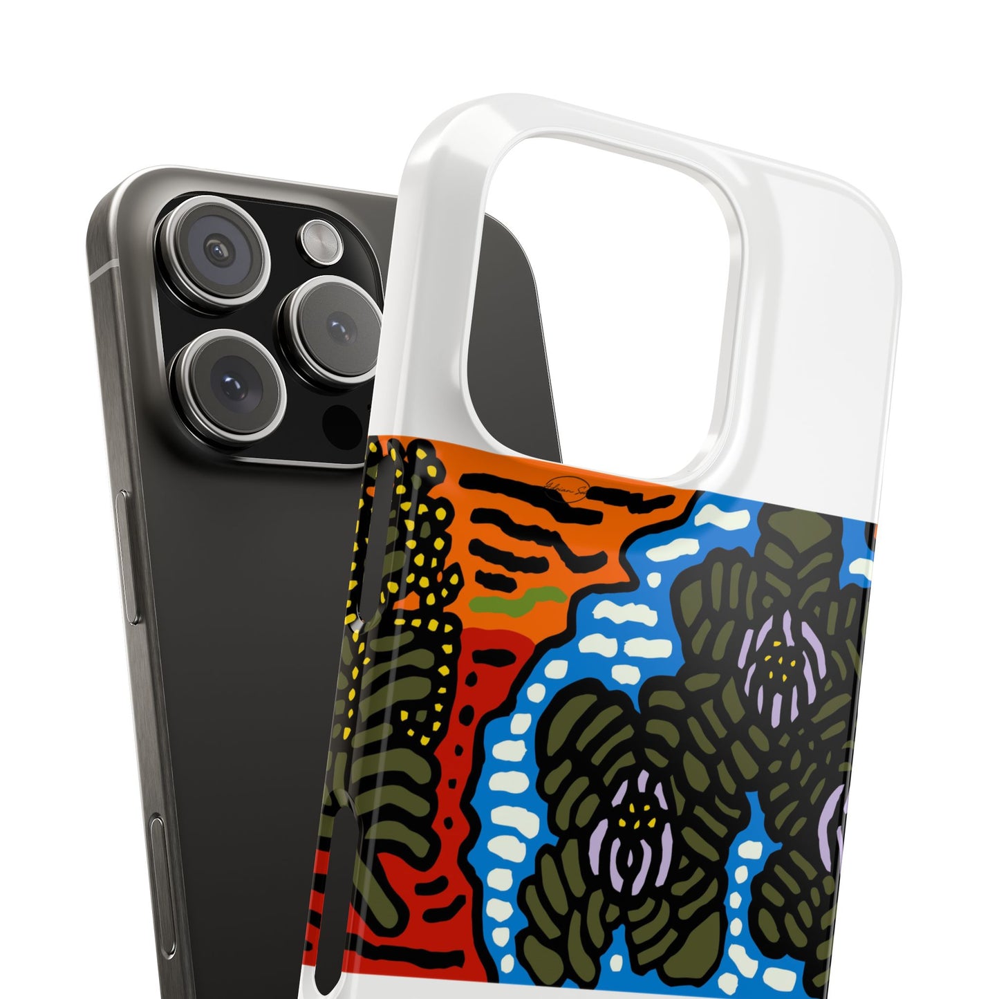 The Sri Lankan water lilies meets the Australian wattle Slim Phone Case