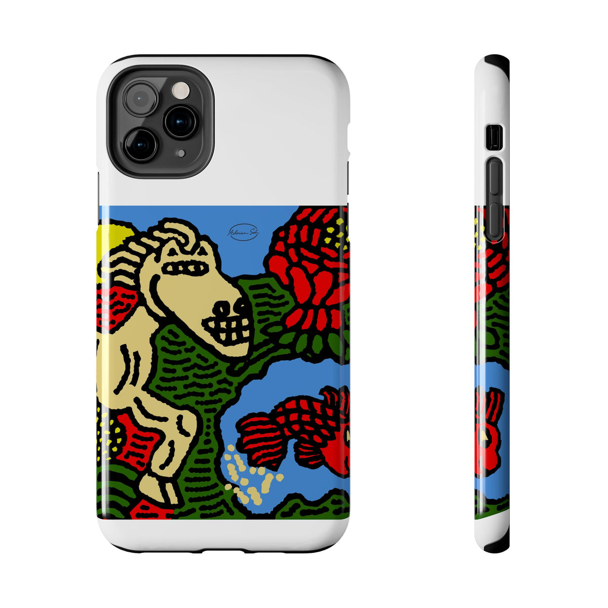 Galloping carefree through life Tough Phone Case