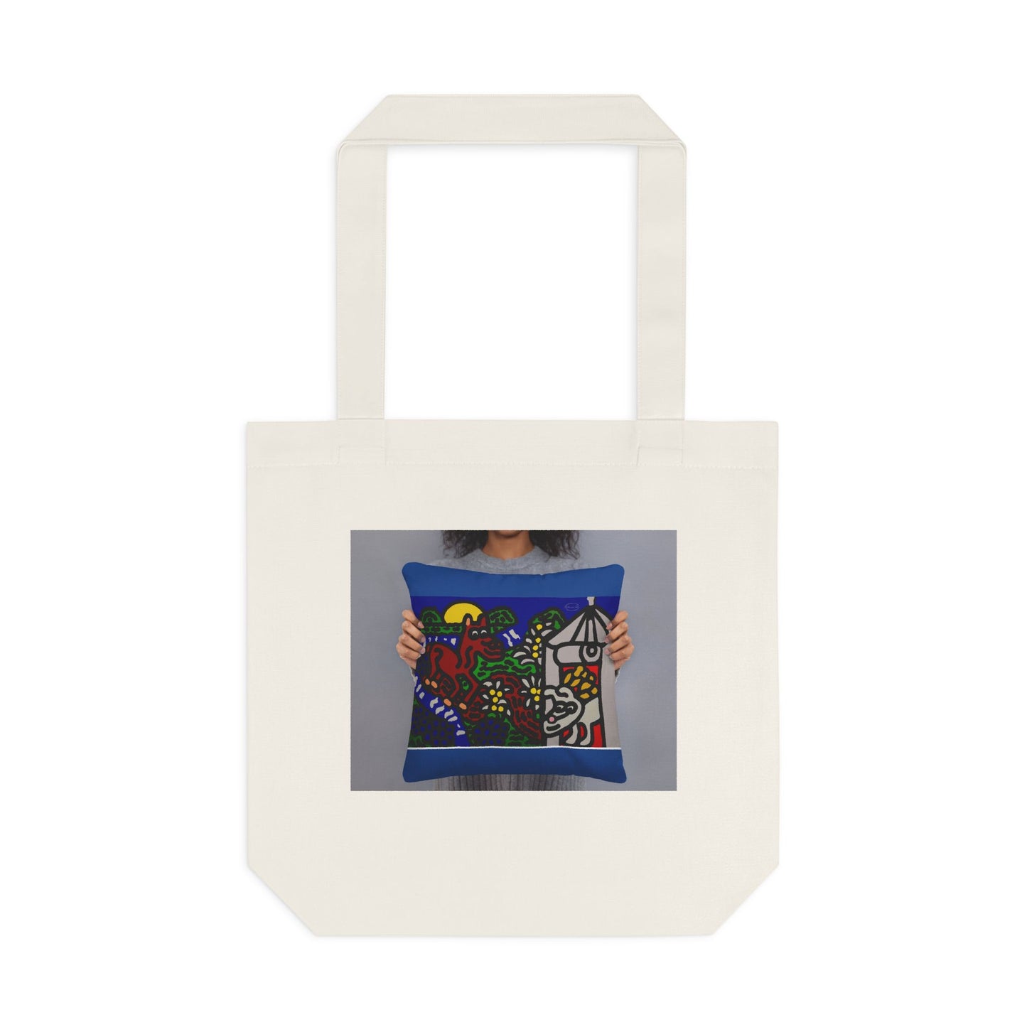 Bunny welcoming a friendly horse on his journey Classic Tote Bag