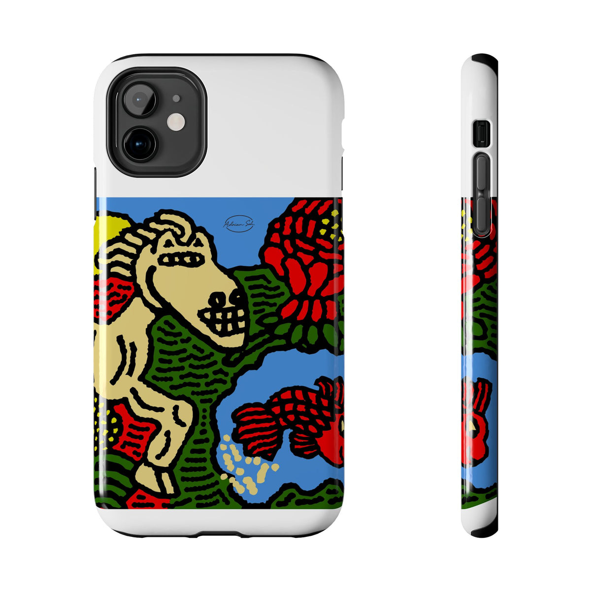 Galloping carefree through life Tough Phone Case