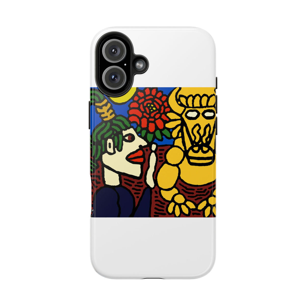 The warrior hailing the mighty golden dragon Tough Phone Case