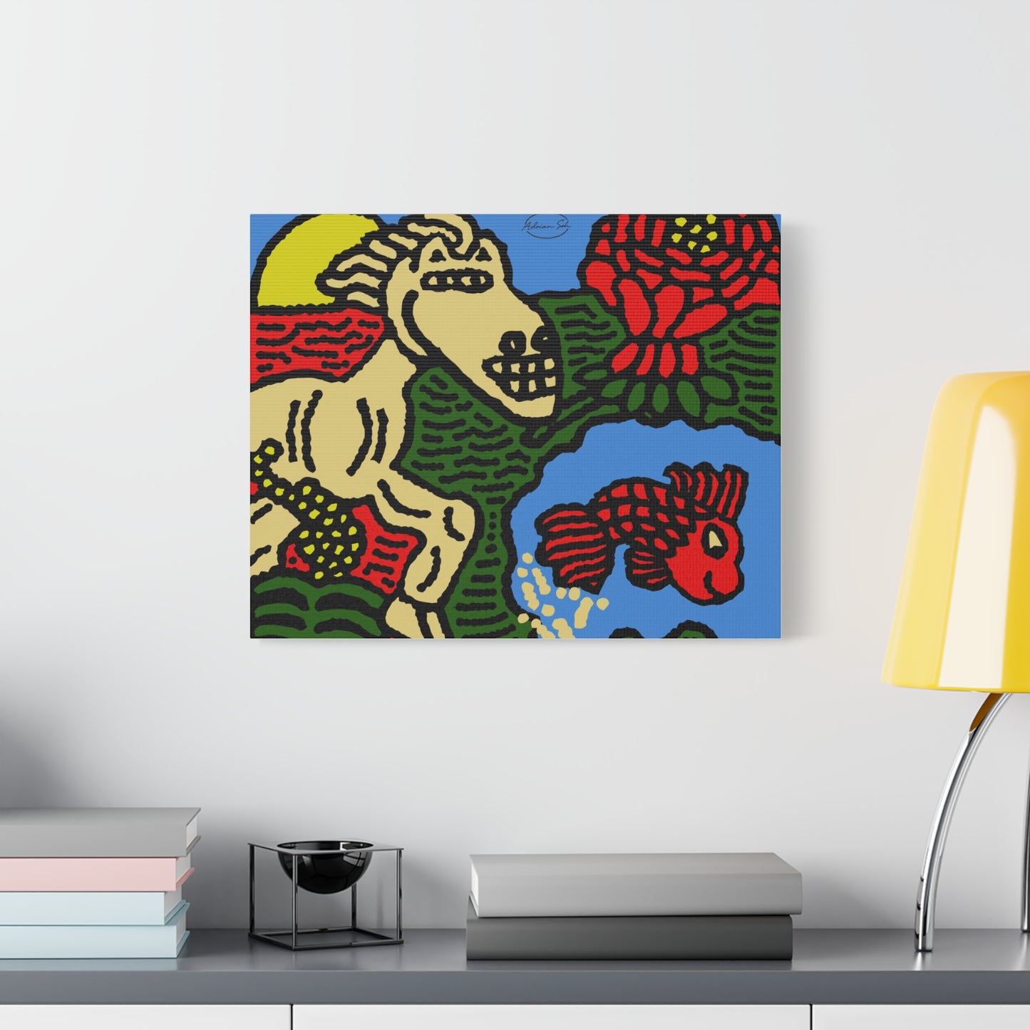 Galloping carefree through life Canvas (Large)