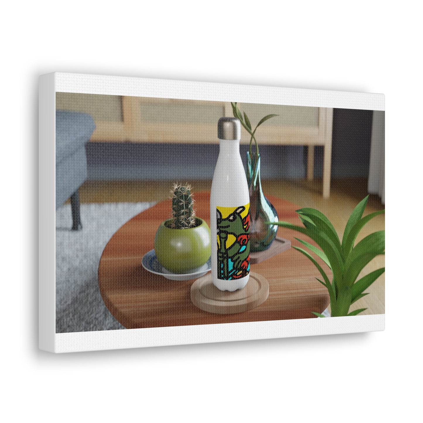 Two dragons enjoying a feast together Canvas (Small)