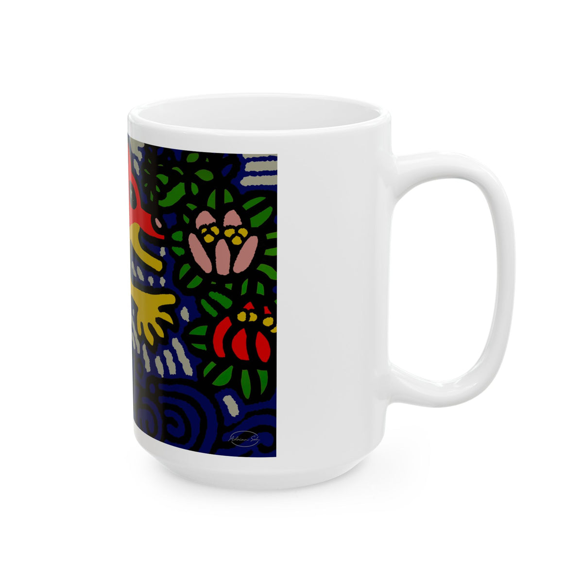 Breaking through the surface of a lotus pond Ceramic Mug
