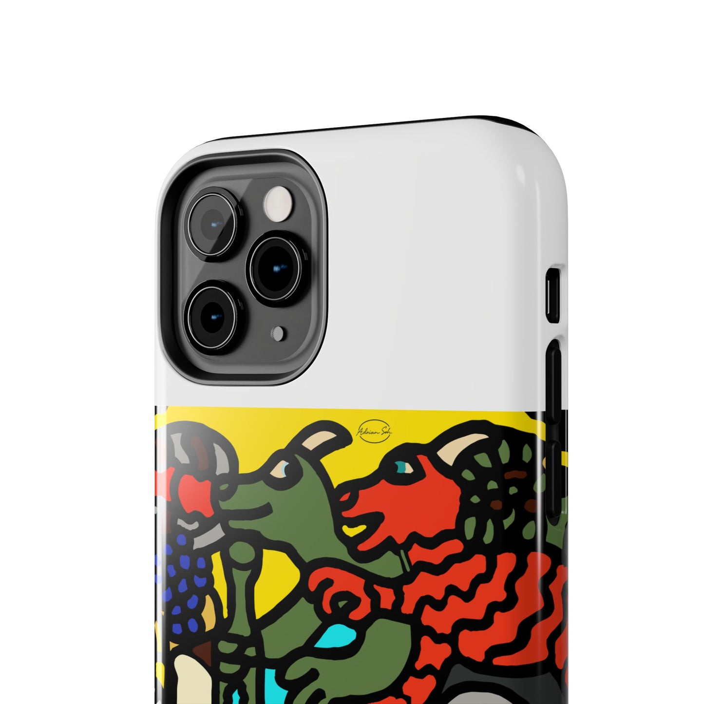 Two dragons enjoying a feast together Tough Phone Case