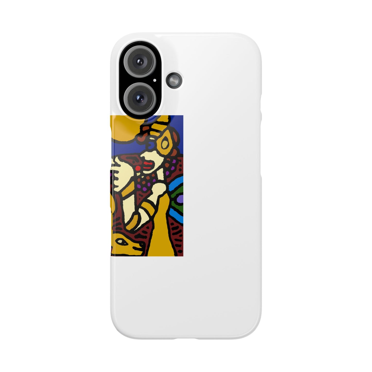 The golden snake being blessed by the fairy Slim Phone Case