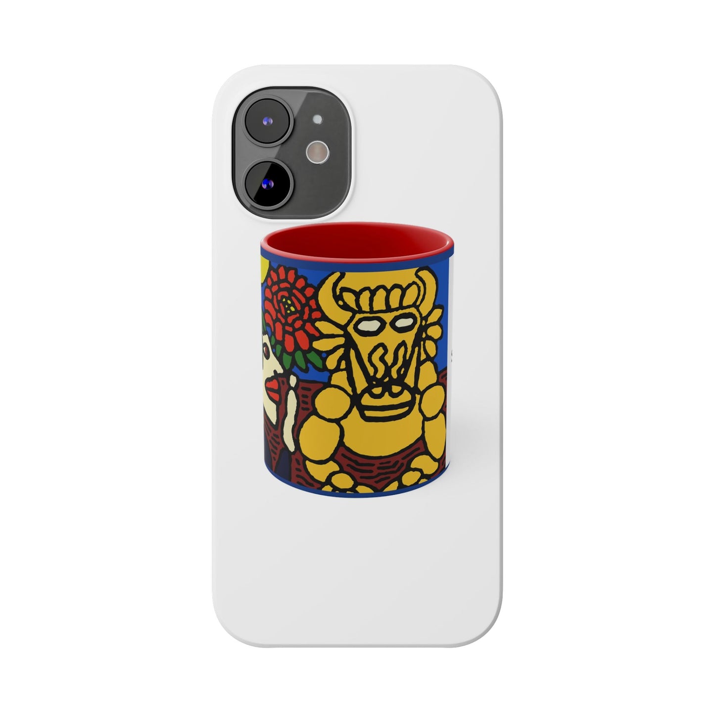 The warrior hailing the mighty golden dragon Slim Phone Case