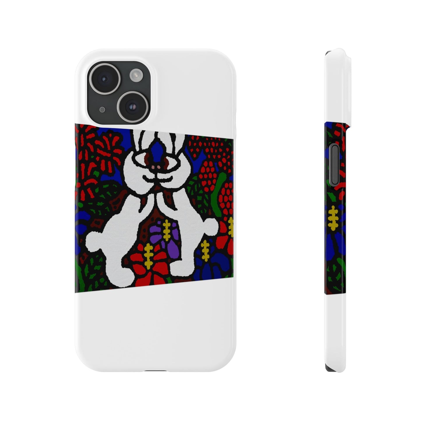 Bunnies in love Slim Phone Case