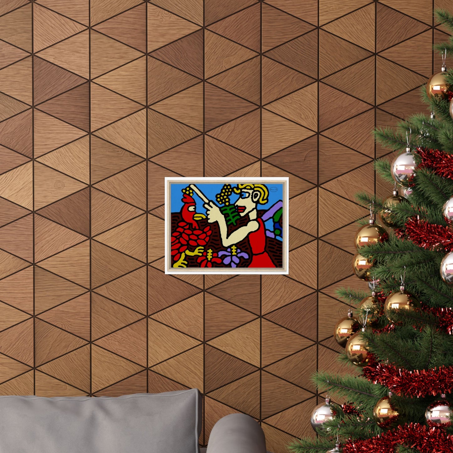The hen gaining a blessing from a fairy Matte Poster Horizontal (Small)