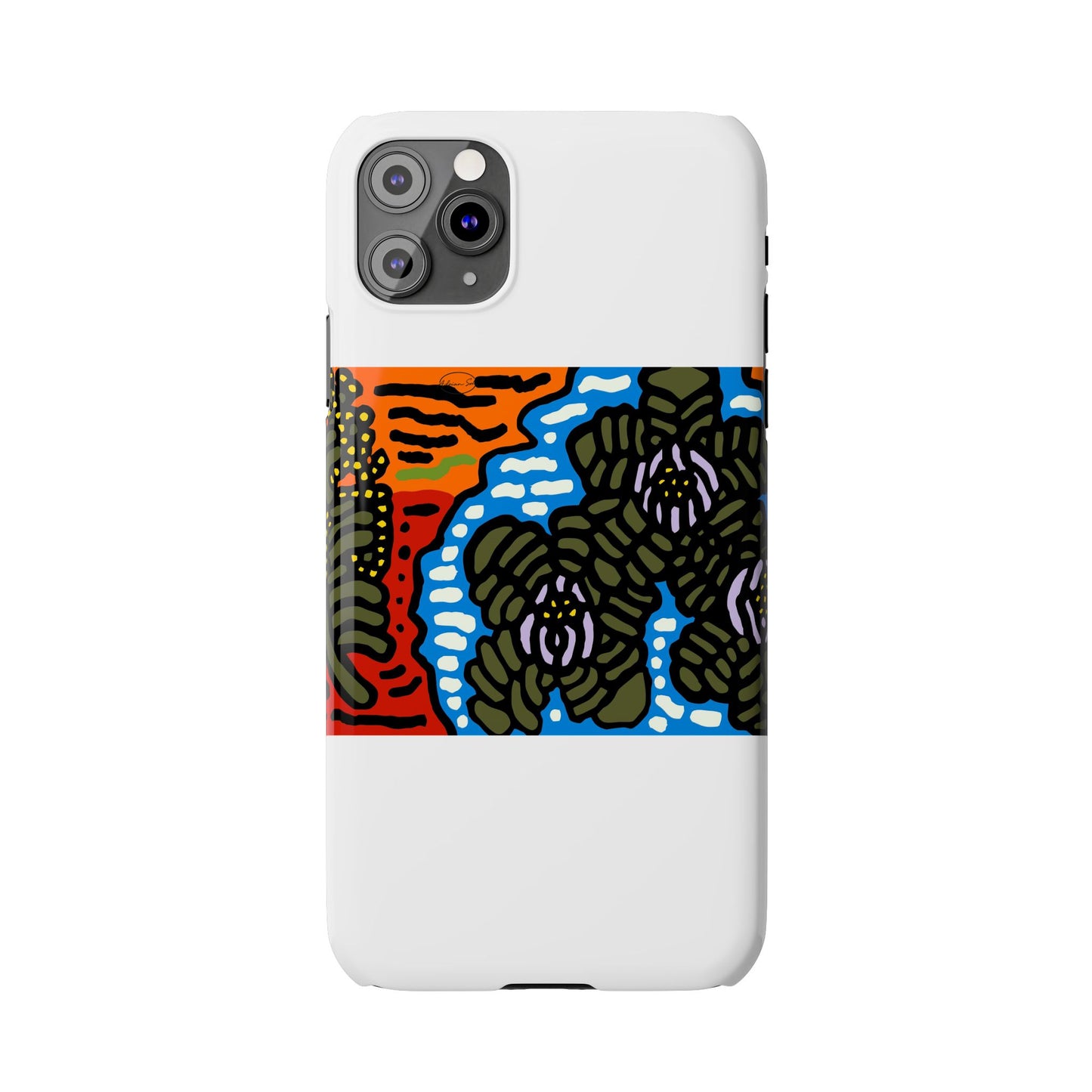 The Sri Lankan water lilies meets the Australian wattle Slim Phone Case