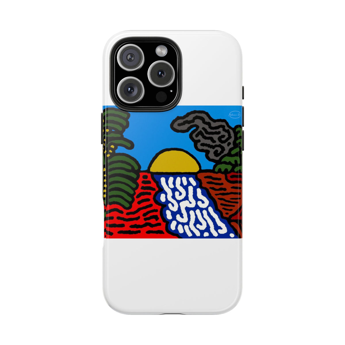 The river that joins the Australian wattle and Lebanese cedar tree in friendship Tough Phone Case