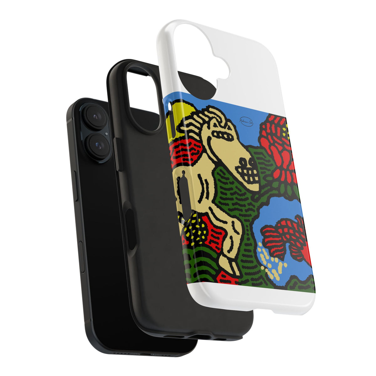 Galloping carefree through life Tough Phone Case
