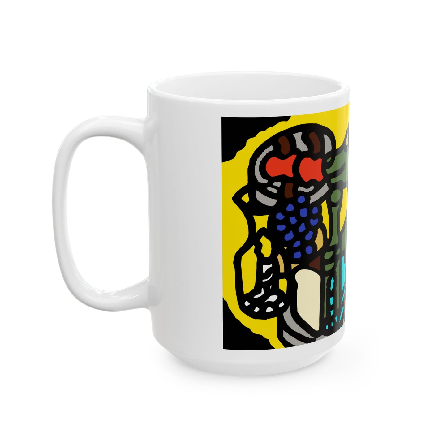 Two dragons enjoying a feast together Ceramic Mug