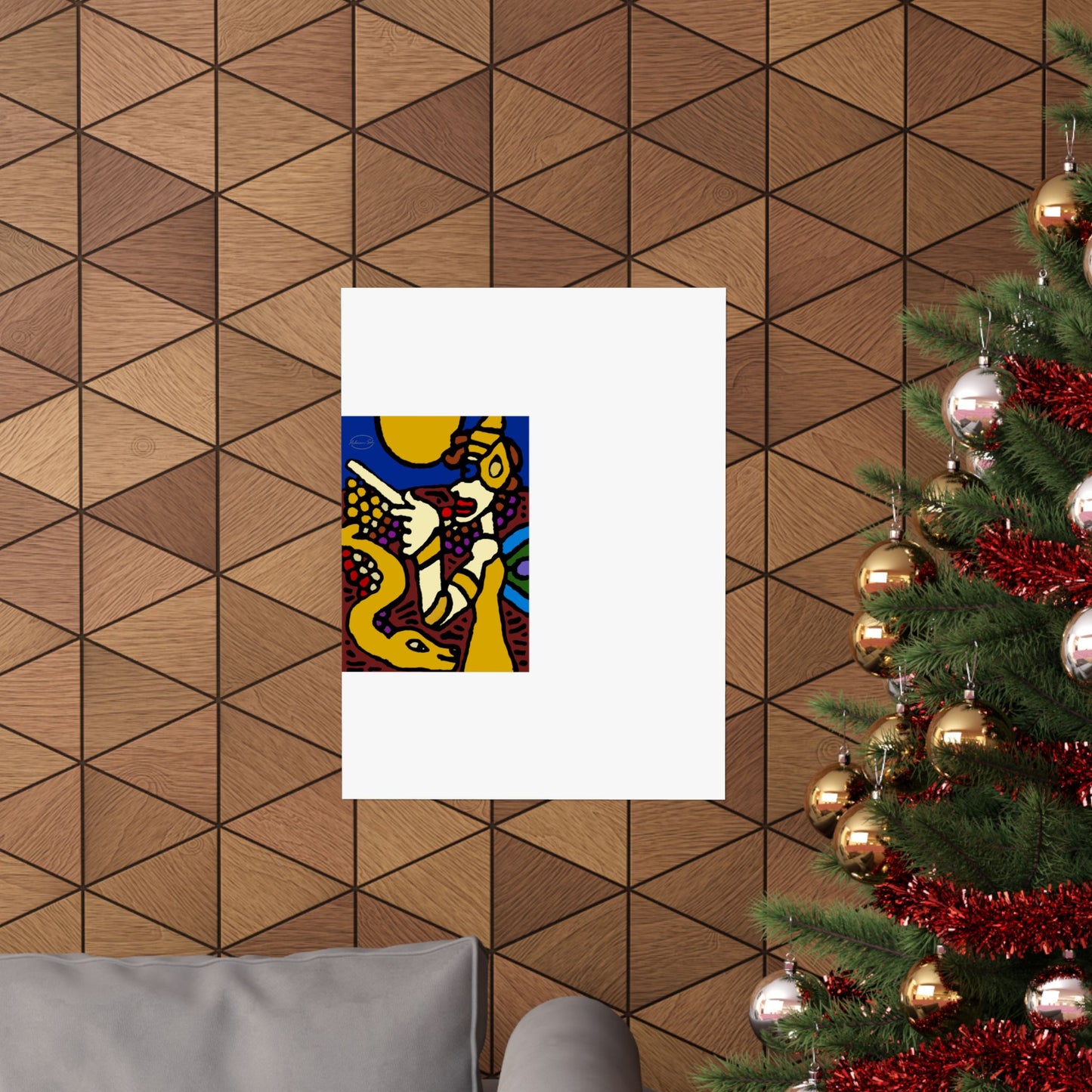 The golden snake being blessed by the fairy Matte Poster Vertical (Large)