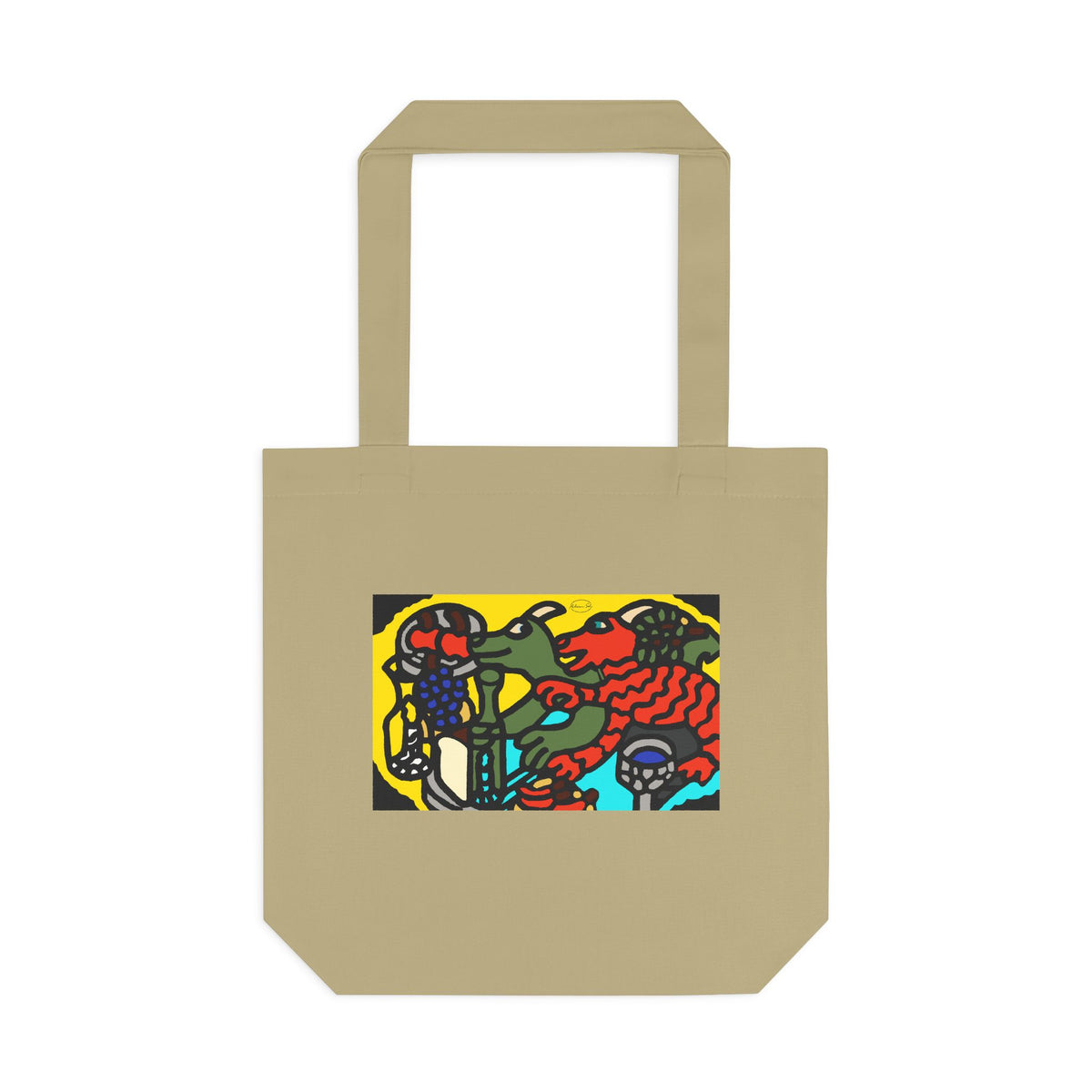 Two dragons enjoying a feast together Classic Tote Bag