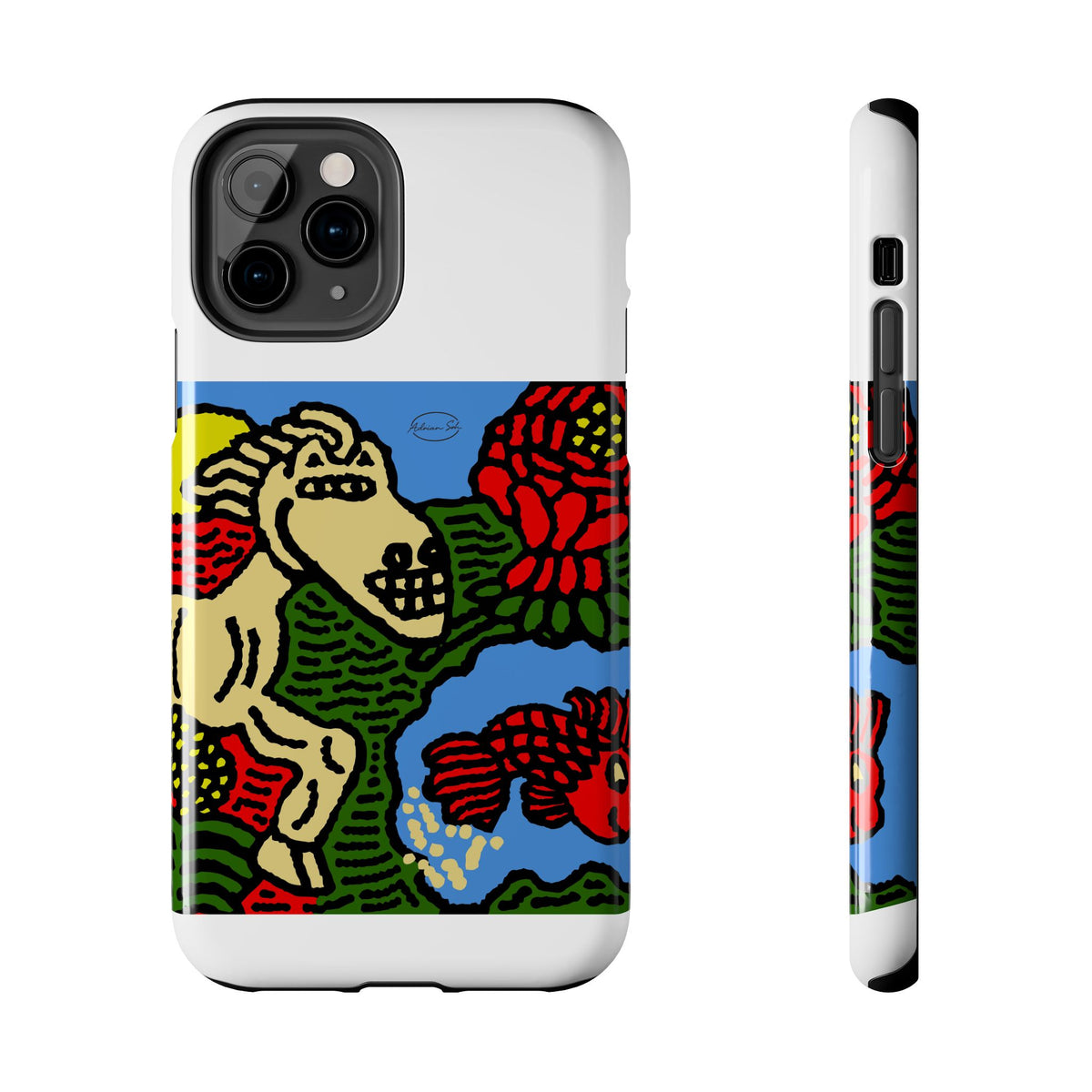 Galloping carefree through life Tough Phone Case
