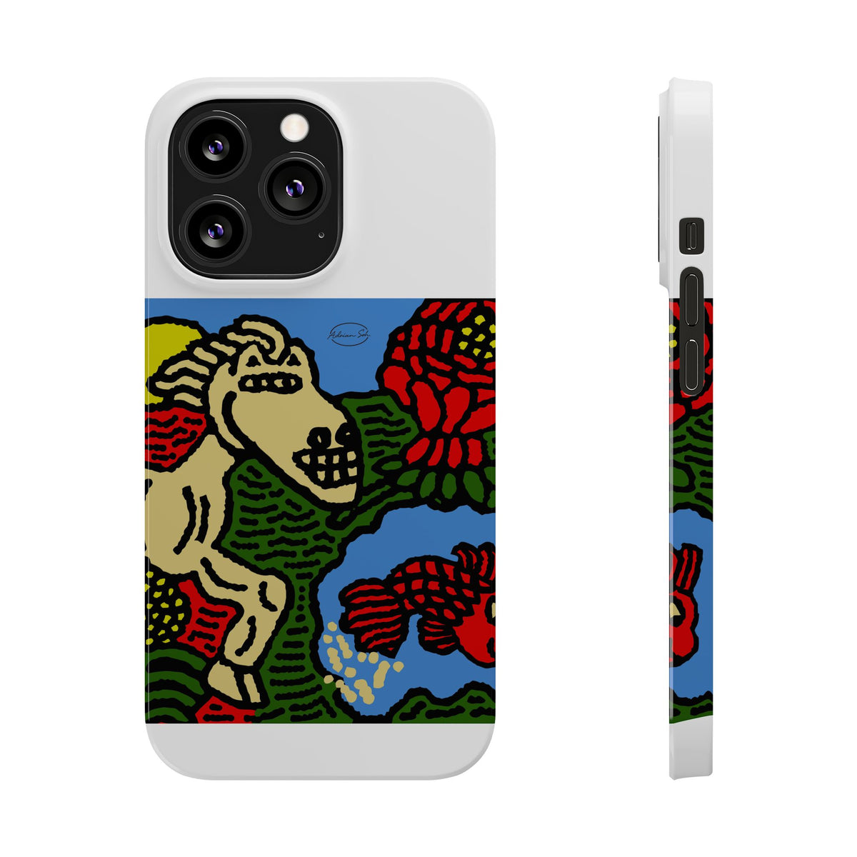 Galloping carefree through life Slim Phone Case