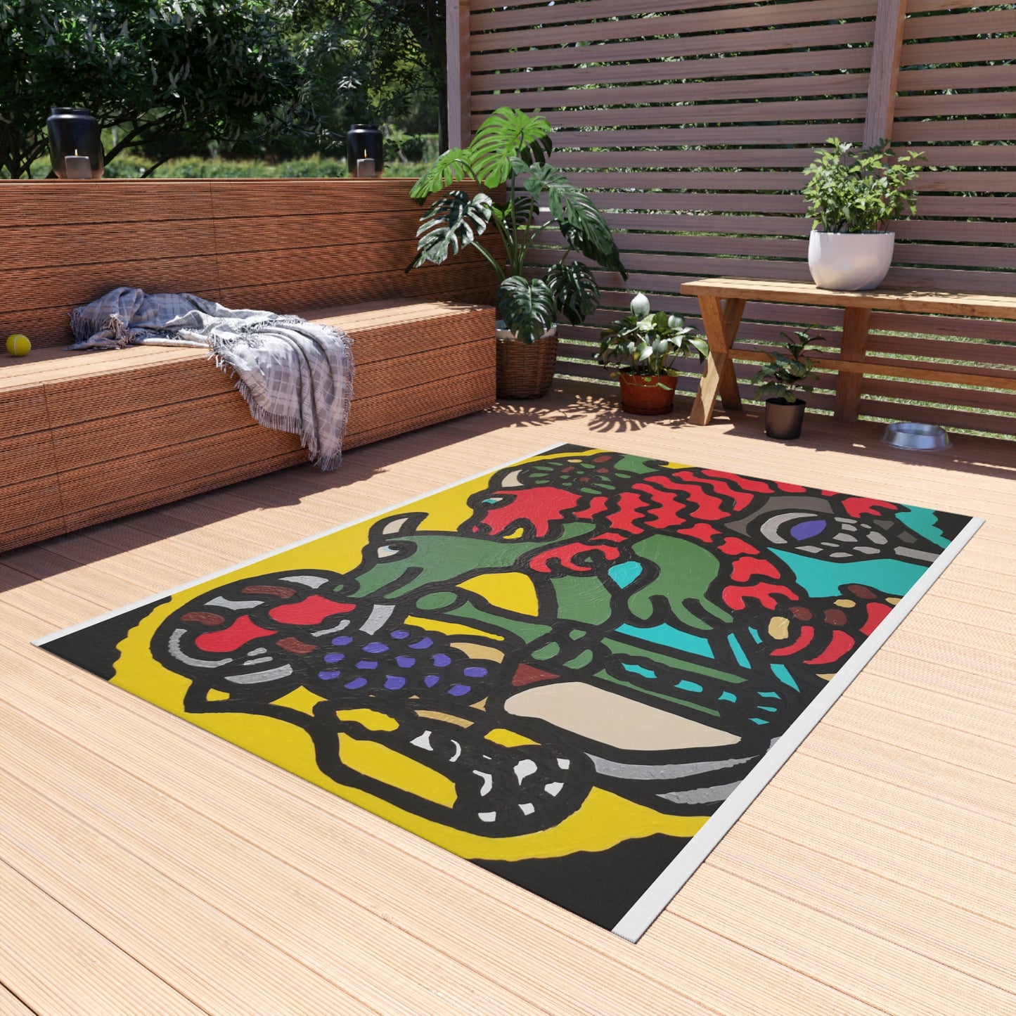 Enjoying our companionship — Outdoor Rug