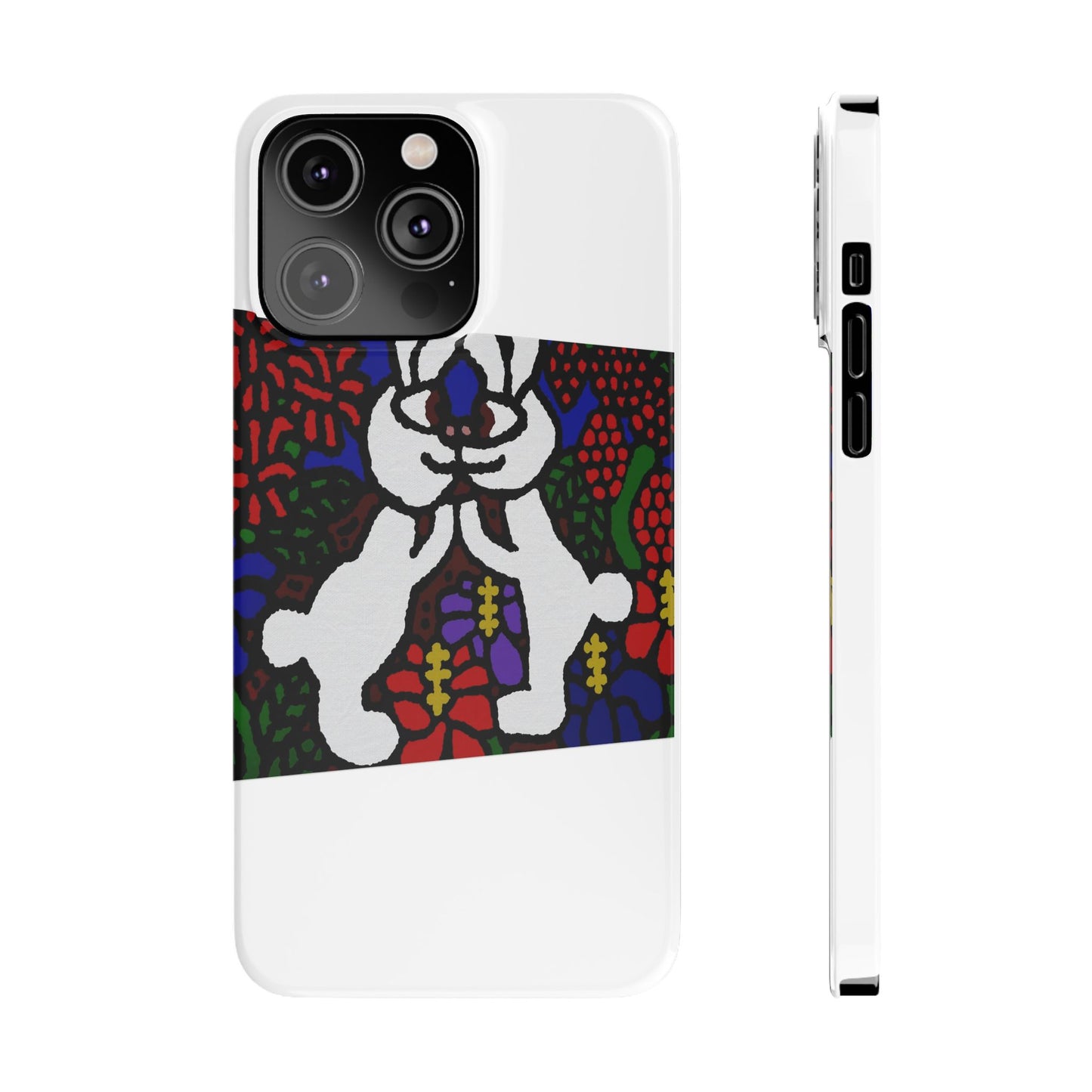 Bunnies in love Slim Phone Case
