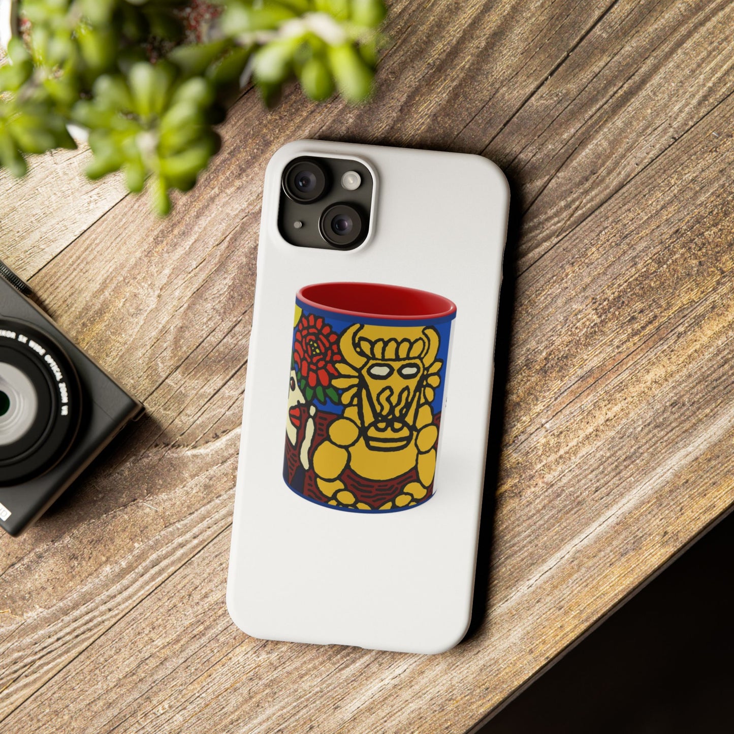 The warrior hailing the mighty golden dragon Slim Phone Case