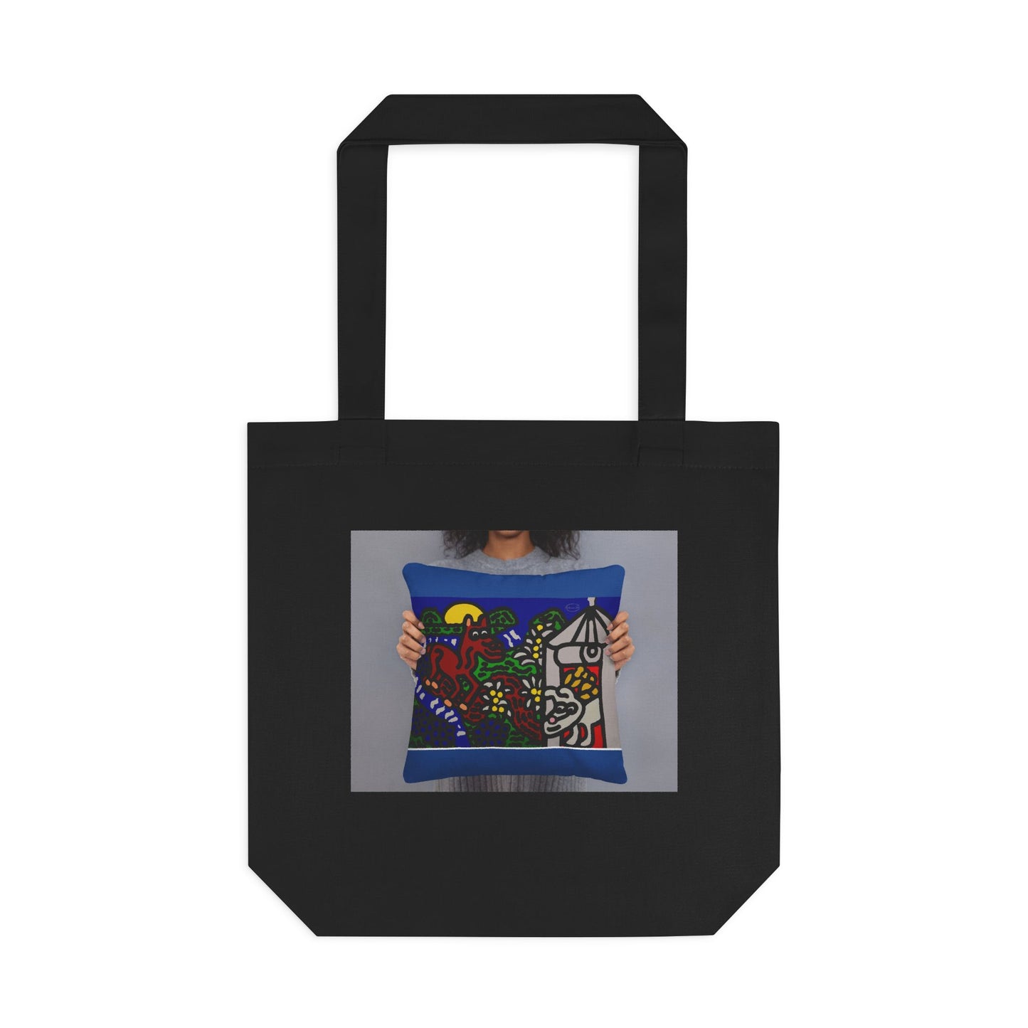 Bunny welcoming a friendly horse on his journey Classic Tote Bag