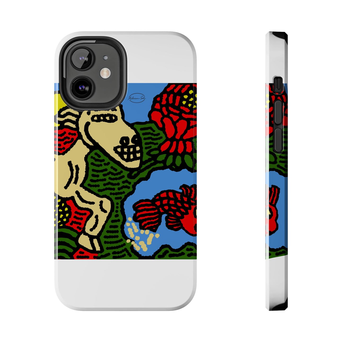 Galloping carefree through life Tough Phone Case