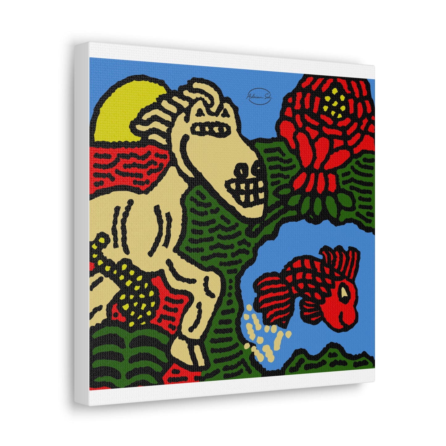 Galloping carefree through life Canvas (Small)