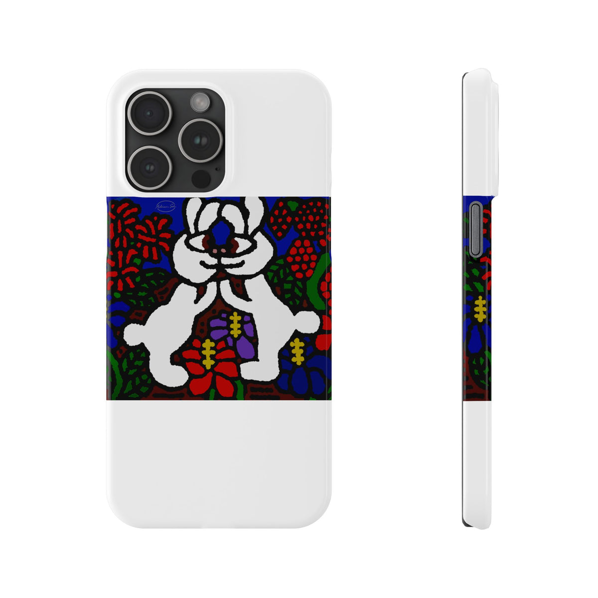 Bunnies in love Slim Phone Case