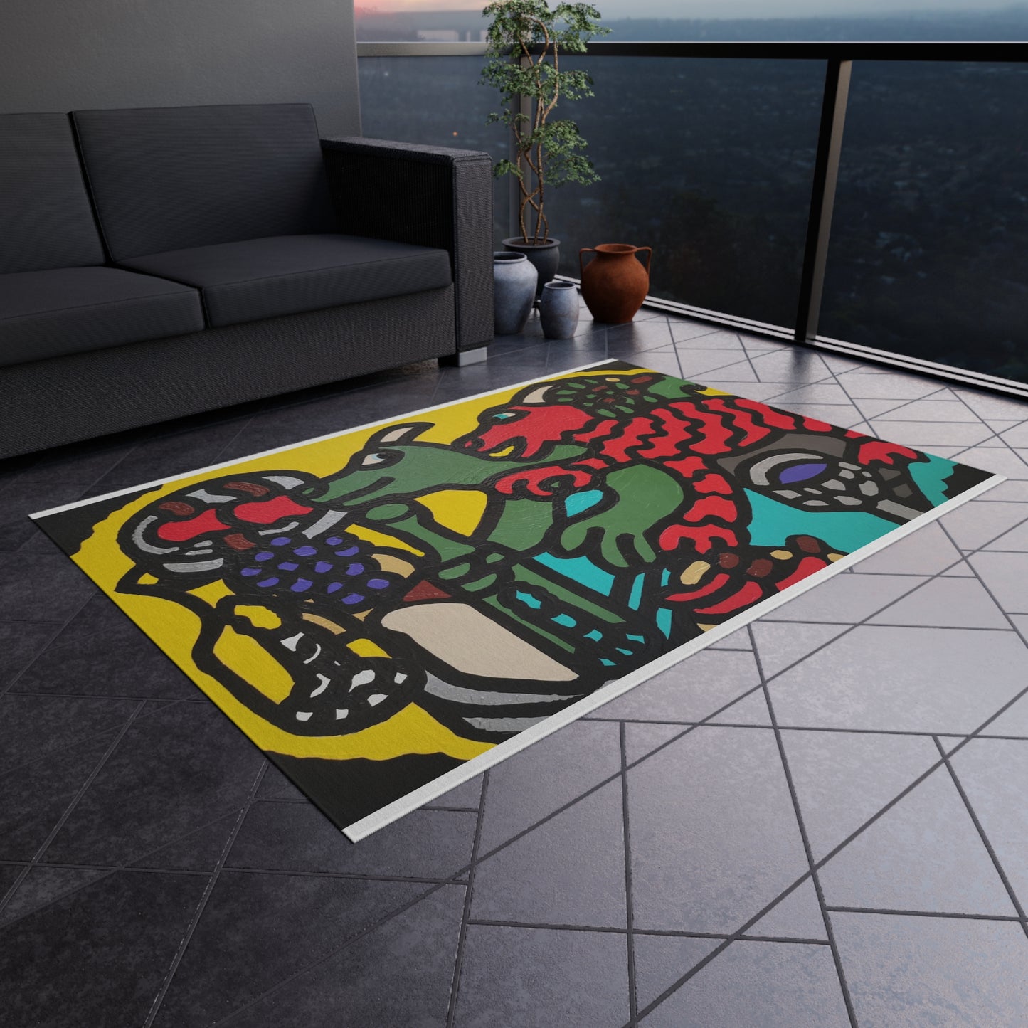 Enjoying our companionship — Outdoor Rug