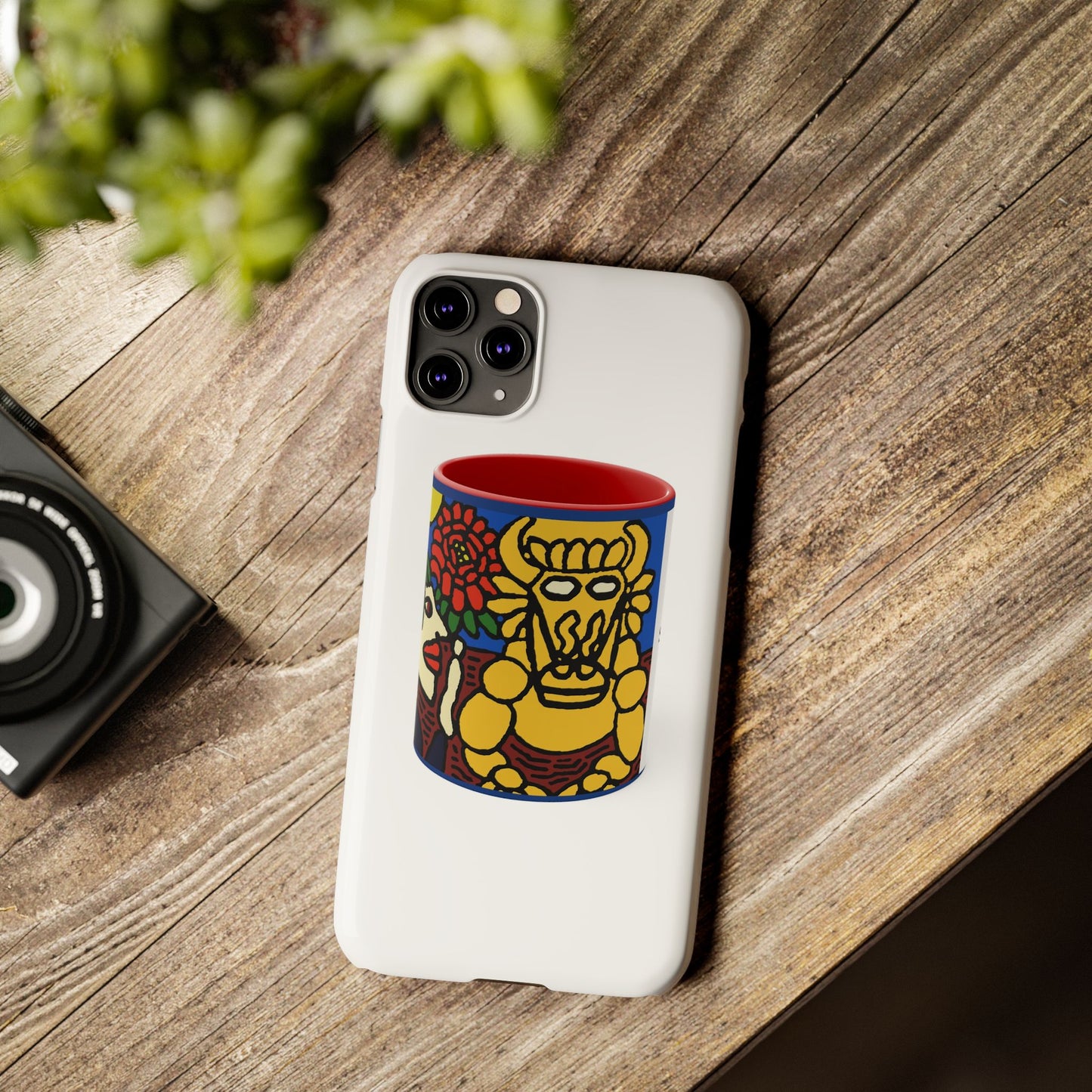 The warrior hailing the mighty golden dragon Slim Phone Case