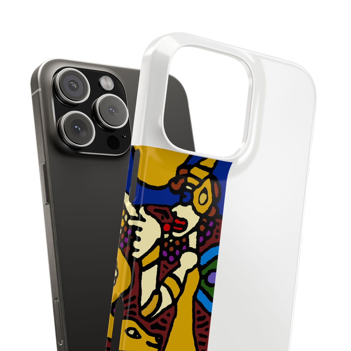 The golden snake being blessed by the fairy Slim Phone Case