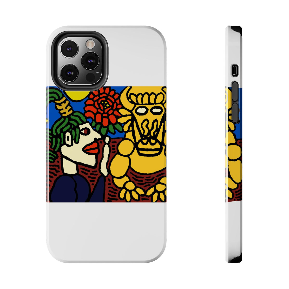 The warrior hailing the mighty golden dragon Tough Phone Case