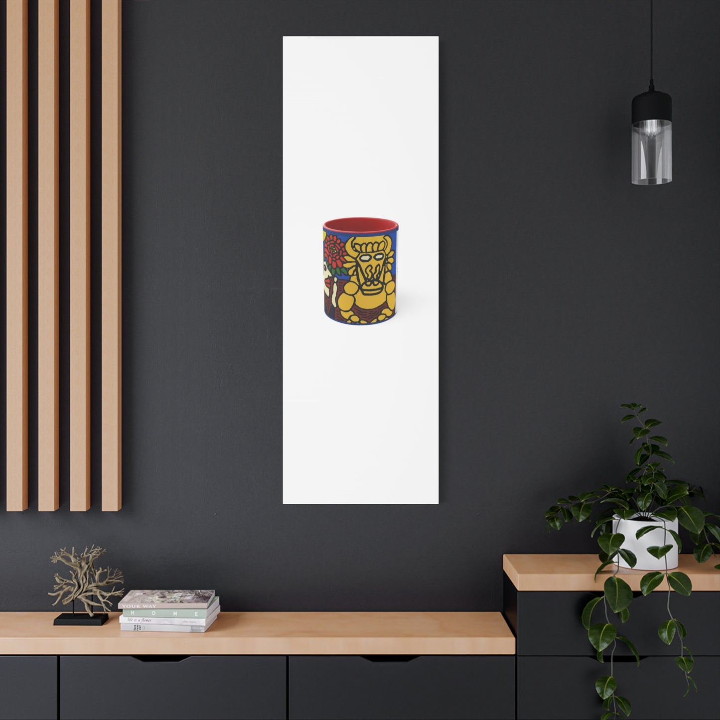 The warrior hailing the mighty golden dragon Canvas (Large)