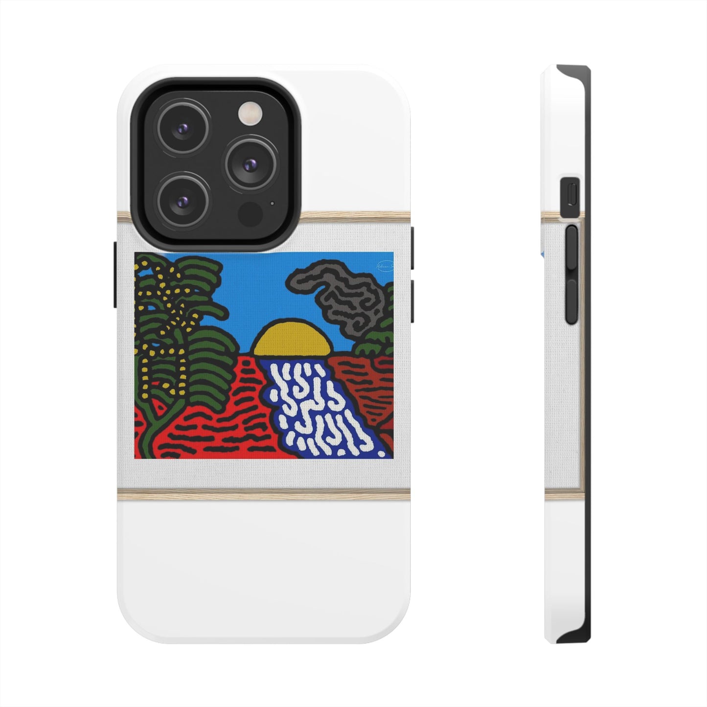 The river that joins the Australian wattle and Lebanese cedar tree in friendship Tough Phone Case