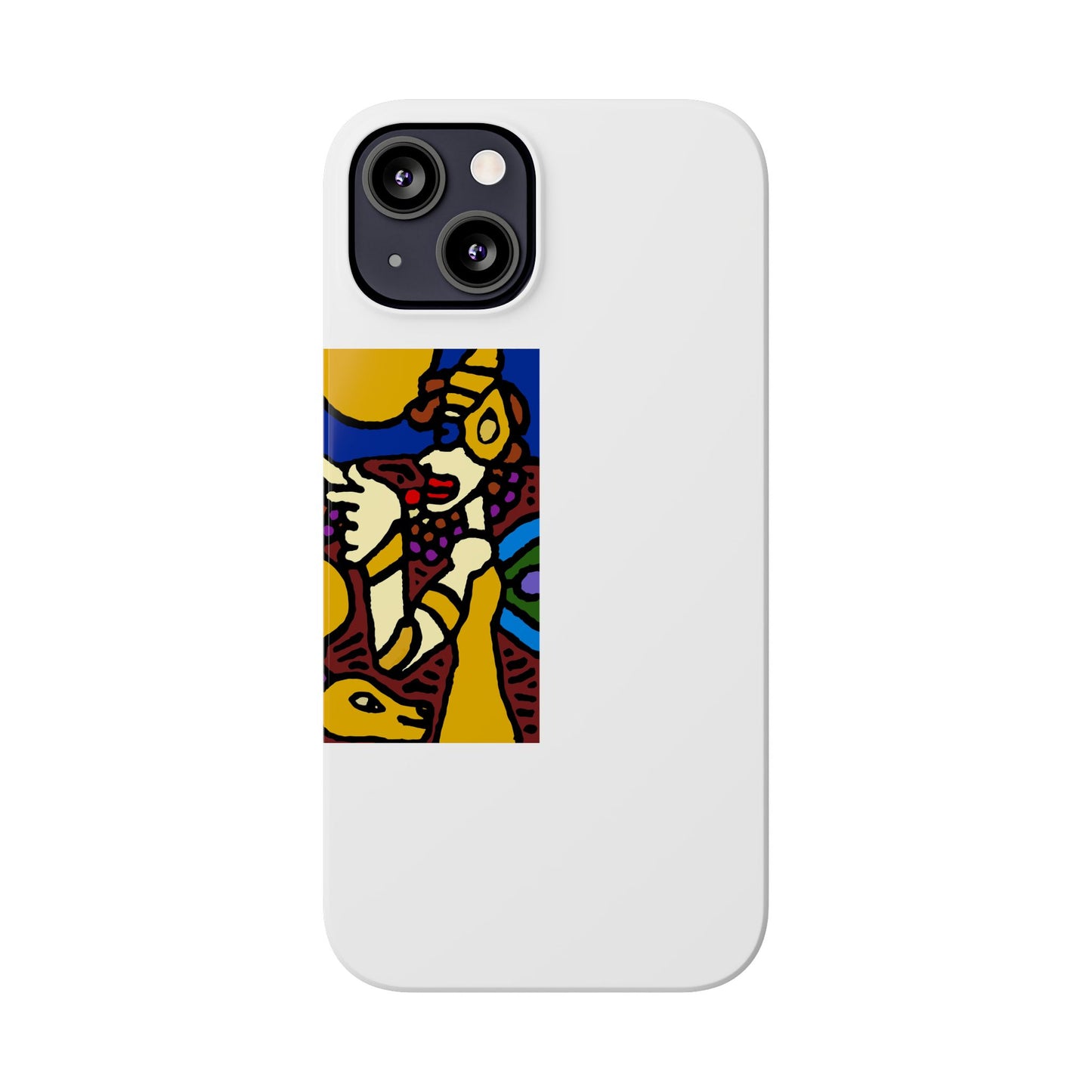 The golden snake being blessed by the fairy Slim Phone Case