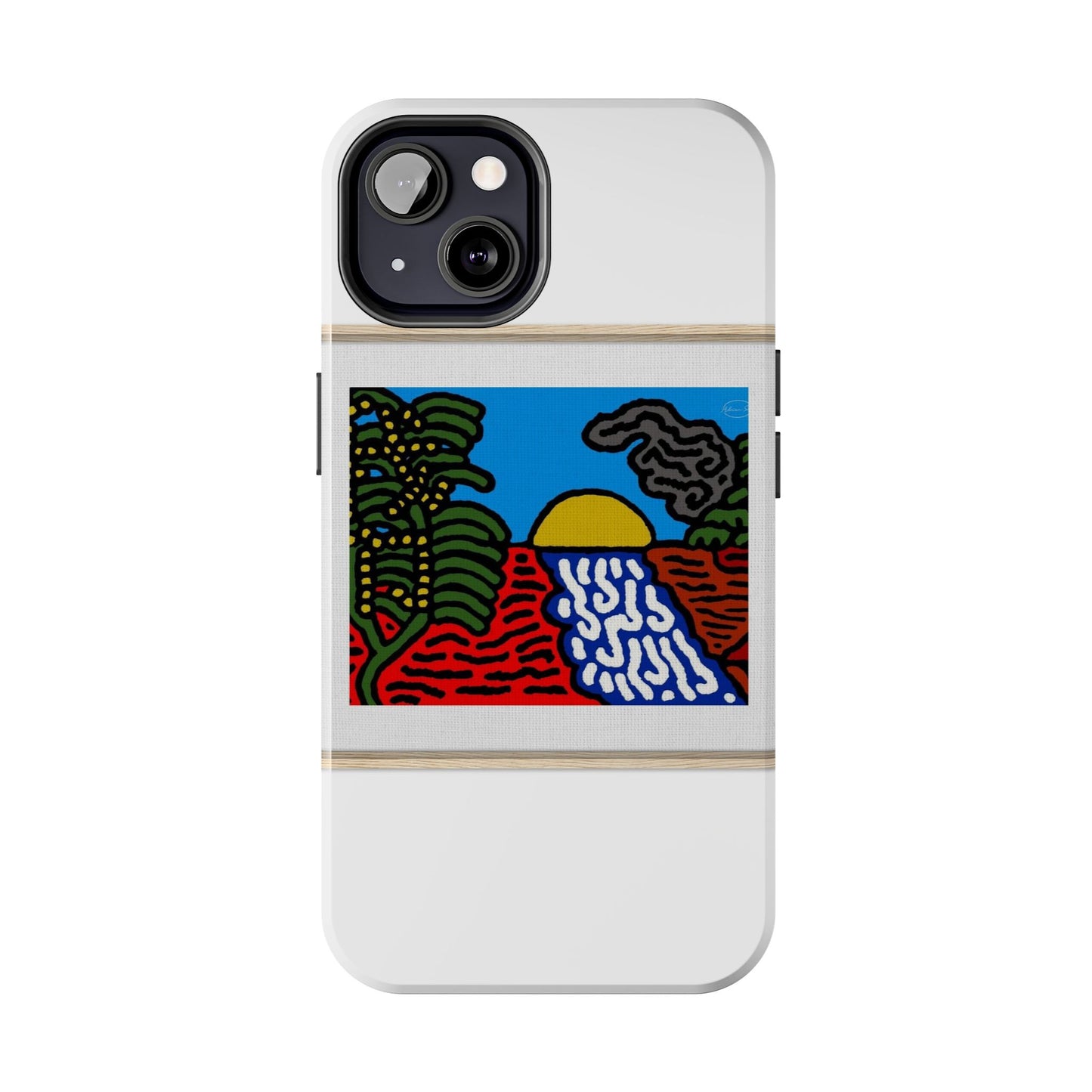 The river that joins the Australian wattle and Lebanese cedar tree in friendship Tough Phone Case