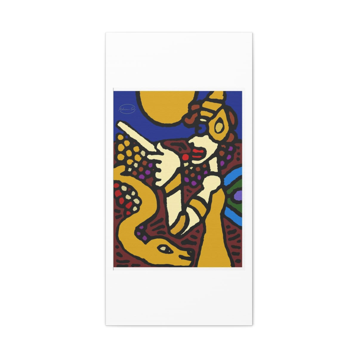 The golden snake being blessed by the fairy Canvas (Large)