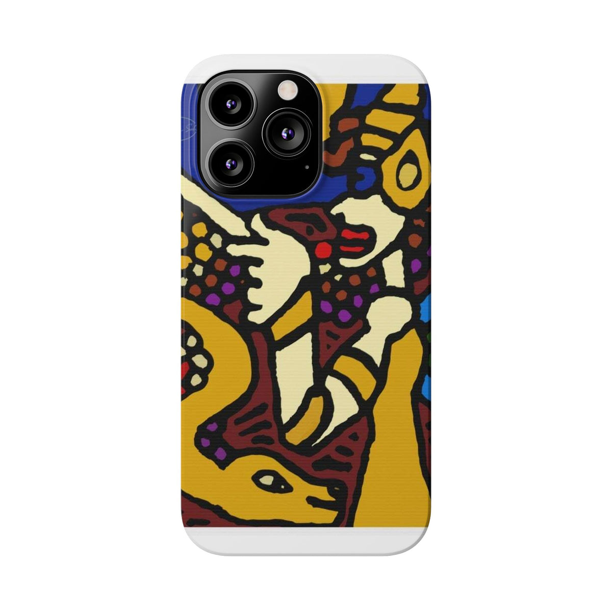 The golden snake being blessed by the fairy Slim Phone Case