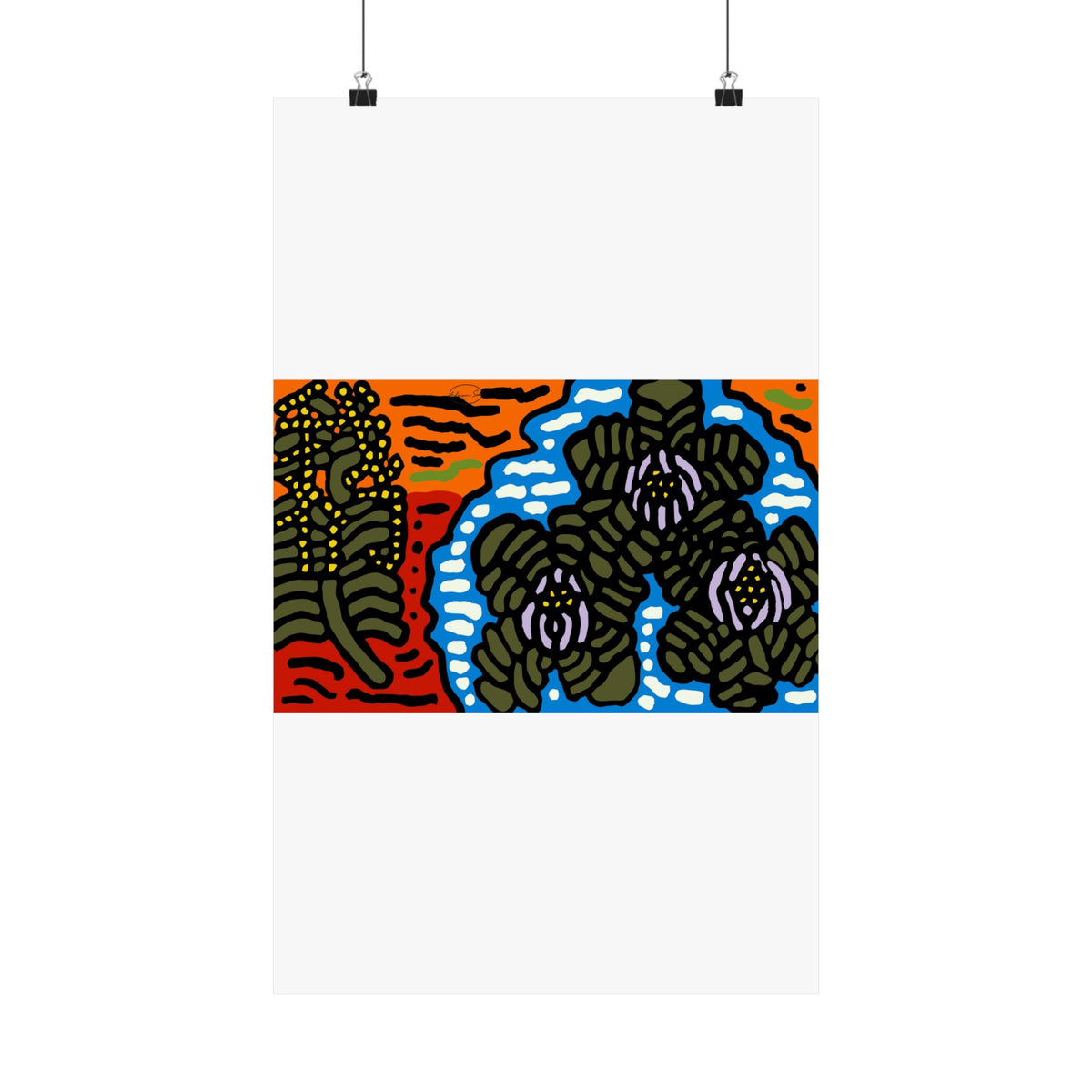 The Sri Lankan water lilies meets the Australian wattle Matte Poster Vertical (Large)