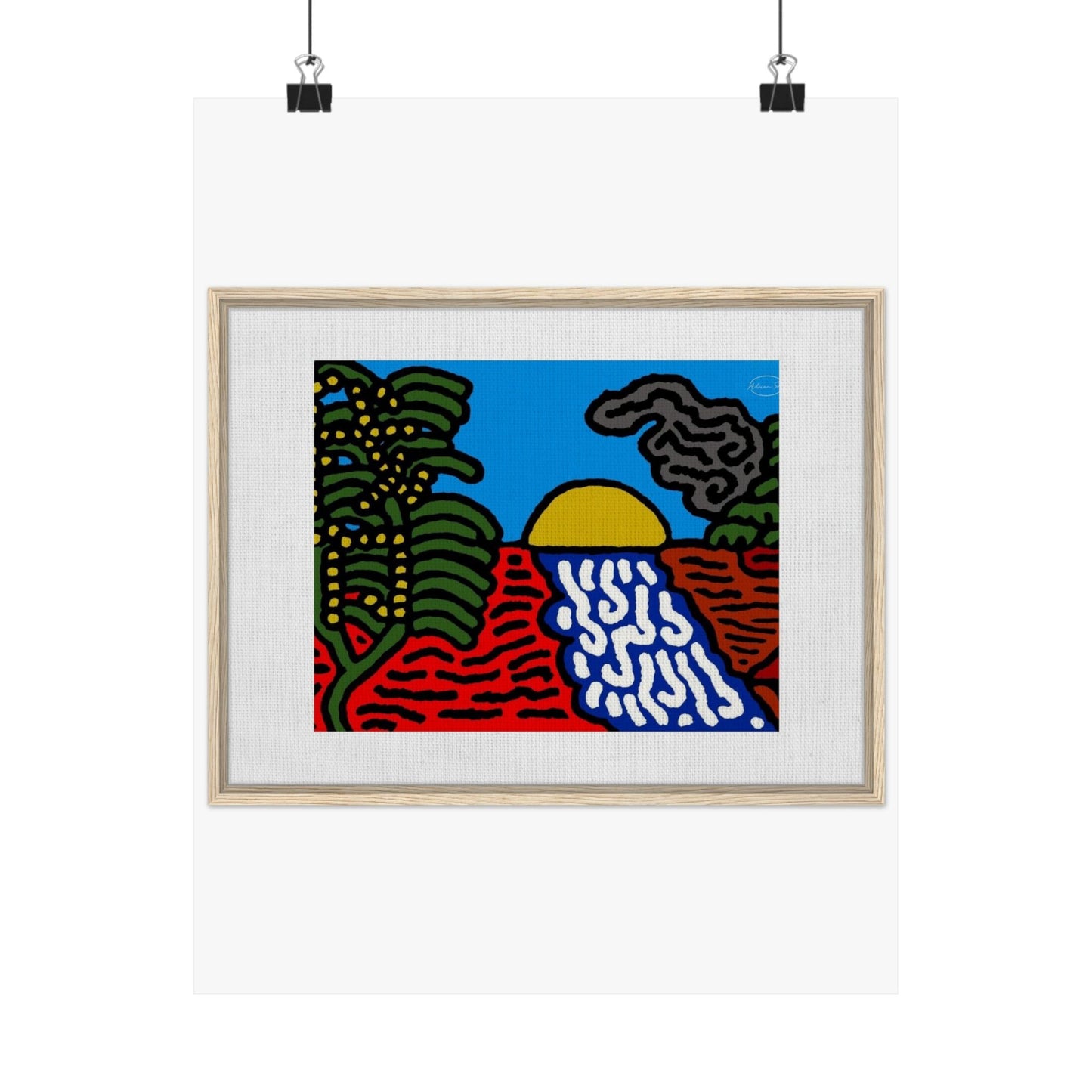 The river that joins the Australian wattle and Lebanese cedar tree in friendship Matte Poster Vertical (Small)