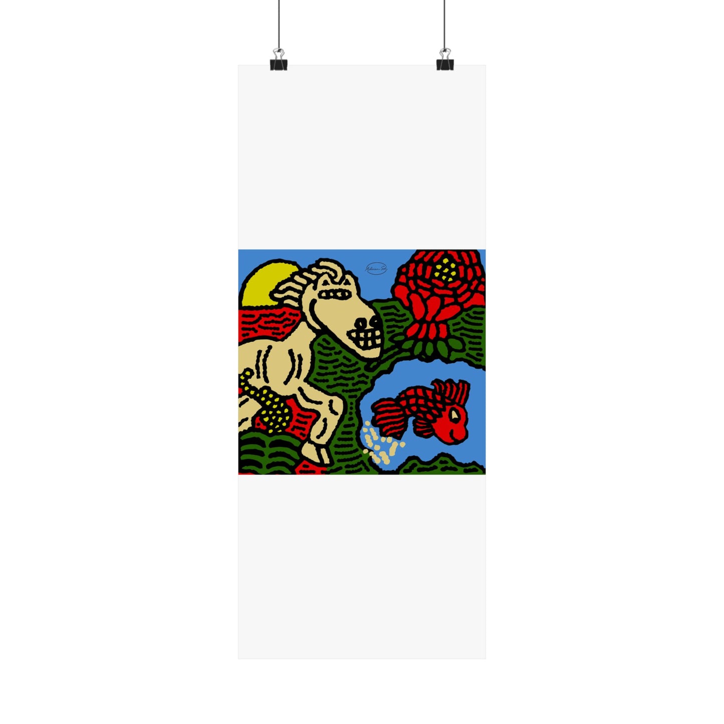 Galloping carefree through life Matte Poster Vertical (Large)